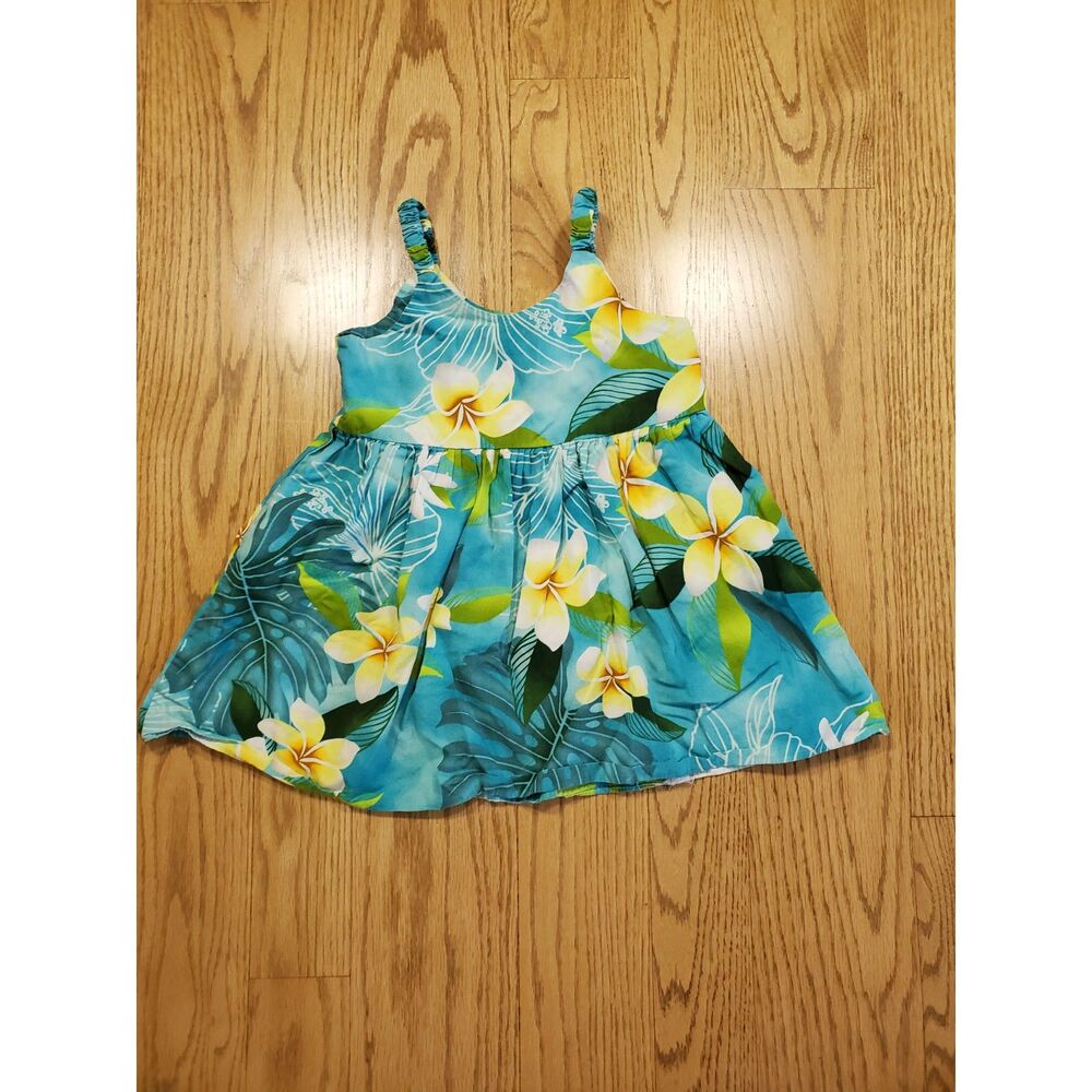 E&K 3T/4T Hawaiian Dress VGUC Vacation Hawaiian Island Plumeria